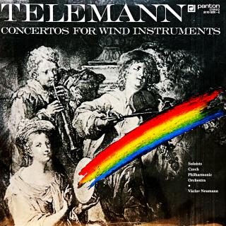2xLP Telemann, Václav Neumann – Telemann Concertos For Wind Instruments (Rozevírací obal. Top stav i zvuk! )
