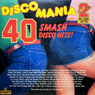 2xLP The Top Of The Poppers ‎– Disco Mania (Obě desky jsou trochu ohrané s několika povrchovými oděrkami. Hrají fajn, bezvadný zvuk. Rozevírací obal je v krásném stavu.)