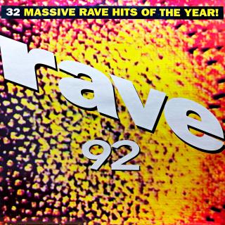 2xLP Various – Rave 92 - 32 Massive Rave Hits Of The Year (Rozevírací obal. Top stav i zvuk! )