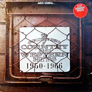 2xLP Various ‎– The Golden Era Of Country And Western Hits 1950 - 1966 (Na deskách pár jemných vlásenek a drobných oděrek. Rozevírací obal má natrženou čelní stranu cca 2cm, jinak pěkný stav.)