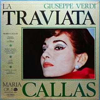 3xLP Giuseppe Verdi / Maria Callas / Gabriele Santini - La Traviata (V kartonovém boxu včetně knížky (20 stran). Všechny tři desky i box jsou v pěkném stavu, jen drobné a lehké stopy používání.)
