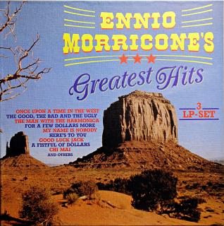 3xLP Various ‎– Ennio Morricone's Greatest Hits (V kartonovém boxu. Desky i box jsou v pěkném stavu, pár jemných vlásenek.)