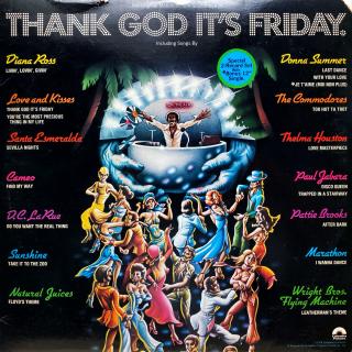 3xLP  Various ‎– Thank God It's Friday (The Original Motion Picture Soundtrack) (Všechny tři desky jsou v pěkném stavu, pouze velmi lehké stopy používání. Hrají fajn, velmi dobrý zvuk. Obal má naraženou hranu a useknutý roh (import), ale jinak v pěkném st