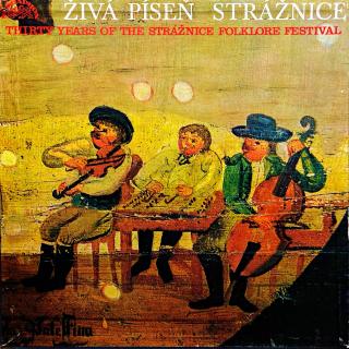 3xLP Various – Živá Píseň Strážnice (Pěkný stav i zvuk! V kartonovém boxu včetně knížky (24 stran).)