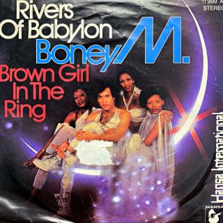 7  Boney M. – Rivers Of Babylon / Brown Girl In The Ring (Deska jen lehce ohraná, jemné vlásenky. Hraje fajn s mírným praskotem v tichých pasážích. Obal je trochu obnošený.)