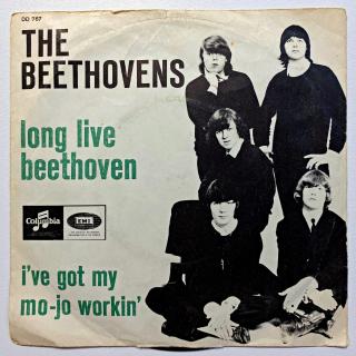 7  The Beethovens – Long Live Beethoven / I've Got My Mo-jo Working (Deska je ohraná, mnoho jemných vlásenek a pár jemných  neslyšitelných  oděrek. Hraje fajn, jen mírný praskot v tichých pasážích. Obal je trochu obnošený s proseknutou hranou.)