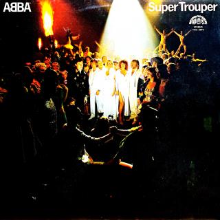 LP ABBA ‎– Super Trouper (Deska v krásném a lesklém stavu, jen pár velmi jemných vlásenek. Hraje skvěle, výborný a čistý zvuk. Obal je taky v krásném stavu. Orig. vnitřní obal s textem.)