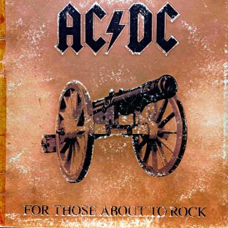LP AC/DC – For Those About To Rock We Salute You (Deska je ohraná, posetá vlásenkami + tři drobné oděrky. Hraje stále velmi dobře, jen mírný praskot v tichých pasážích a několik otoček jsou slyšet jemné lupance. Rozevírací obal je obnošený viz fotky a má 