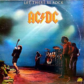 LP AC/DC – Let There Be Rock (Deska je trochu ohraná s vlásenkami i velmi jemnými povrchovými oděrkami. Hraje fajn, výborný zvuk, pouze mírný praskot v tichých pasážích. Obal je pěkný, lehce obnošený.)