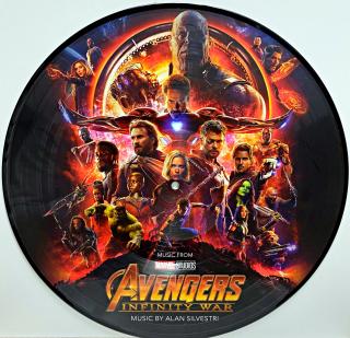 LP Alan Silvestri – Avengers: Infinity War (Original Motion Picture Soundtrack) (Vinyl s grafikou. Deska je v krásném a lesklém stavu, pravděpodobně nehraná. Obal je bílý, bez potisku a v perfektním stavu.)