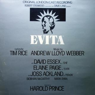 LP Andrew Lloyd Webber And Tim Rice - Evita: Original London Cast Recording (ALBUM (UK, 1978, Lounge, Musical, Ballad) ROZEVÍRACÍ OBAL, DESKA V SUPER STAVU)
