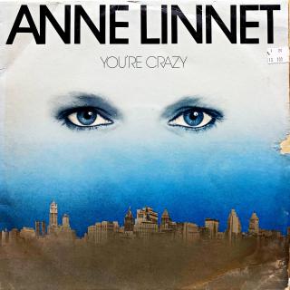 LP Anne Linnet – You're Crazy (Včetně přílohy s texty (4 strany). Je na ní stopa od vlhkosti, ale potisk je pěkný a čitelný.)