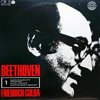 LP Beethoven, Friedrich Gulda (Deska v pěkném stavu, jen pár jemných vlásenek. Obal lehce obnošený.)