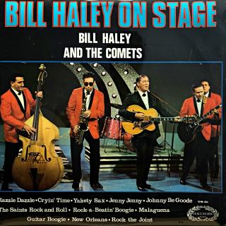 LP Bill Haley And The Comets ‎– Bill Haley On Stage (Deska v dobrém stavu, jen lehce ohraná s jemnými vlásenkami. Hraje fajn, bezvadný a čistý zvuk. Obal v pěkném stavu, pouze velmi lehké stopy používání.)