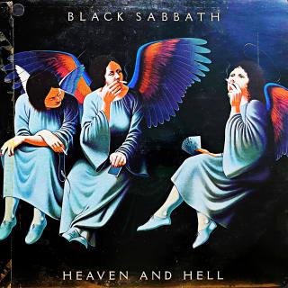 LP Black Sabbath ‎– Heaven And Hell (Deska je ohraná s mnoha jemnými vlásenkami i pár velmi jemných oděrek na začátku. Hraje stále bezvadně, výborný a čistý zvuk, jen mírný praskot mezi skladbami. Obal má hranu spravenou páskou viz fotky.)