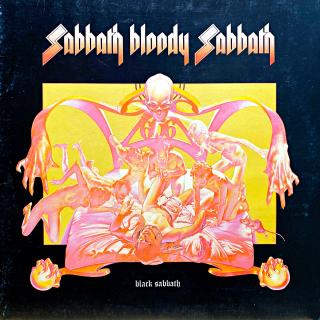 LP Black Sabbath ‎– Sabbath Bloody Sabbath (Deska je v krásném a lesklém stavu, jen lehce ohraná s velmi jemnými vlásenkami. Hraje bezvadně, výborný zvuk, pouze mírný praskot mezi skladbami. Rozevírací obal je pěkný, lehce obnošený viz fotky.)