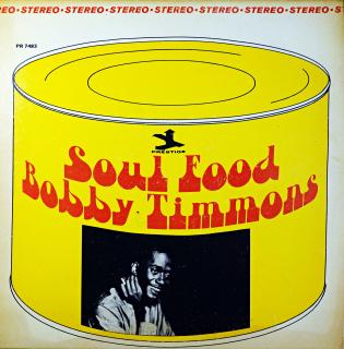 LP Bobby Timmons ‎– Soul Food (Deska je v horším stavu s výraznými škrábanci a oděrkami. Jehla mi nikde neskočila. Místy jsou slyšet lupance a praskot, nicméně stále je tato skvělá deska poslouchatelná. Obal je v dobrém stavu, mírně obnošený.)
