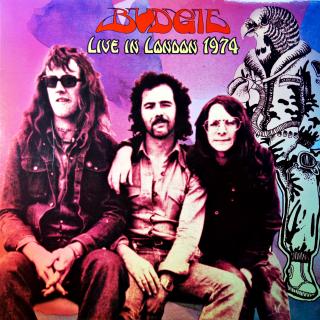 LP Budgie ‎– Live In London 1974 (Záznam živáku v Global Village, Londýn z 9. března 1974. Unofficial Release. Modrý vinyl. Velmi dobrý stav. Na desce pár jemných vlásenek.)