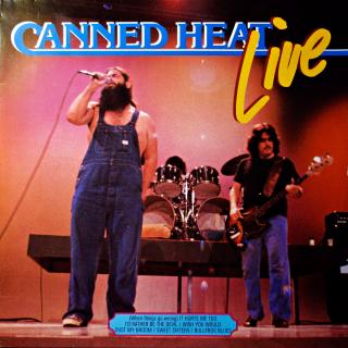 LP Canned Heat ‎– Live (Na desce jediný opticky výraznější škrábanec přes půl skladby A2 a celou A3. Nicméně v tomto místě nejsou slyšet žádné lupance. Jinak velmi dobrý stav. Obal jen lehce obnošený.)