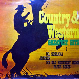LP Country &amp; Western Greatest Hits I (Deska je vizuálně ve špatném stavu s dlouhými oděrkami. Nicméně zvuk není poškozen, hraje dobře, jen mírný praskot v záznamu. Obal v pěkném stavu (Kompilace, Romania, 1981, Country))