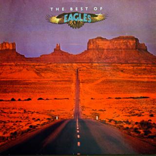 LP Eagles ‎– The Best Of Eagles (Deska v dobrém stavu, jen lehce ohraná s jemnými vlásenkami a několika povrchovými oděrkami. Hraje ok, mírný praskot v záznamu. Obal v pěkném stavu.)
