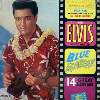 LP Elvis Presley ‎– Blue Hawaii (Hrany obalu oblepené průhlednou lepicí páskou, potisk ok.)