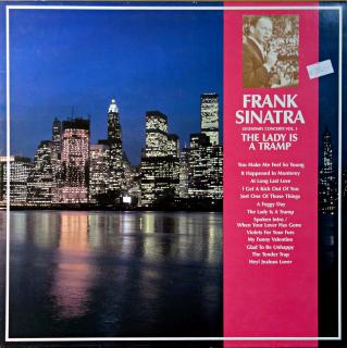 LP Frank Sinatra ‎– Legendary Concerts Vol.1 - The Lady Is A Tramp (Deska v pěkném stavu. Na čelní straně obalu cenovka, jinak také pěkný stav (Kompilace, Germany, 1977, Swing))