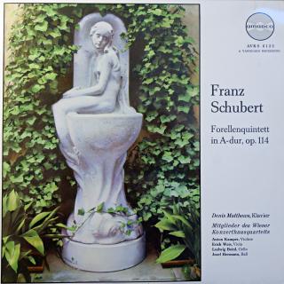 LP Franz Schubert ‎– Forellenquintett In A-Dur, Op. 114 (Deska je trochu ohraná, hodně vlásenek. Slyšitelný výraznější šum a praskot, ale nepřehlušuje záznam. Obal je krásný, ještě lesklý.)