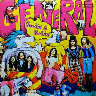 LP General ‎– Rockin' &amp; Rollin' (Deska je v krásném a lesklém stavu. Obal je taky velmi pěkný se stopou po stržené cenovce na zadní straně.)