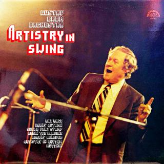 LP Gustav Brom Orchestra – Artistry In Swing (Deska je v krásném a lesklém stavu. Bezvadný a čistý zvuk. Obal je taky lesklý a v perfektní kondici.)