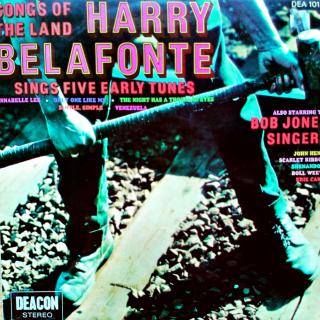 LP Harry Belafonte / The Bob Jones Singers ‎ (Songs Of The Land - Harry Belafonte Sings Five Early Songs (Album, UK, 1970, Easy Listening, Folk))
