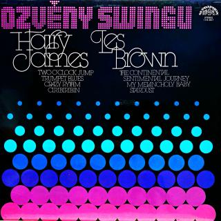 LP Harry James, Les Brown ‎– Ozvěny Swingu (Deska je v krásném a lesklém stavu, pár velmi jemných vlásenek. Bezvadný a čistý zvuk i v pasážích mezi skladbami. Obal je lesklý a v perfektní kondici.)