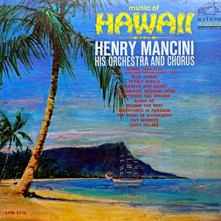 LP Henry Mancini, And His Orchestra And Chorus – Music Of Hawaii (Deska je hodně ohraná s mnoha povrchovými oděrkami. Nicméně hraje dobře s mírným praskotem v záznamu, v tišších pasážích praskot výraznější. Obal ve velmi pěkném stavu.)