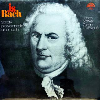 LP J.S. Bach, János Starker, Z. Růžičková – Sonatas For Cello And Harpsichord (Top stav i zvuk!)