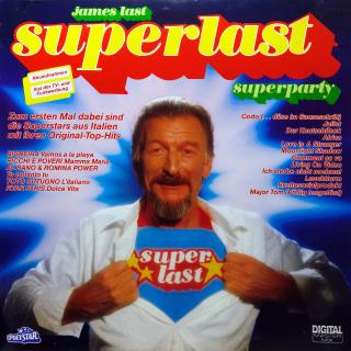 LP James Last ‎– Superlast (Deska je mírně ohraná s vlásenkami. Hraje fajn, bezvadný zvuk. Obal je v krásném stavu.)