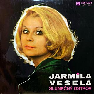 LP Jarmila Veselá – Sluneční Ostrov (Deska i obal jsou v krásném a lesklém stavu, jen pár ultra-jemných vlásenek pod ostrým světlem.)