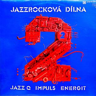 LP Jazz Q, Impuls, Energit ‎– Jazzrocková Dílna 2 (Deska je v krásném a lesklém stavu, jen několik vlásenek. Hraje výborně, bezvadný a čistý zvuk i v tichých pasážích. Obal je lesklý a v perfektní kondici.)