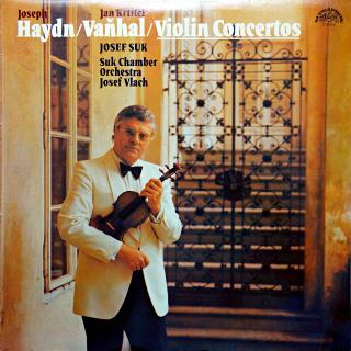 LP Joseph Haydn, J.K.Vaňhal - Josef Suk, Josef Vlach ‎– Violin Concertos (Deska i obal jsou v pěkném stavu, pár jemných vlásenek.)
