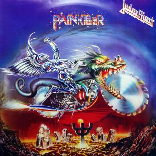 LP Judas Priest ‎– Painkiller (Včetně přílohy. Deska v dobrém stavu, jen lehce ohraná s jemnými vlásenkami. Bezvadný a čistý zvuk i v tichých pasážích. Obal v perfektní kondici.)