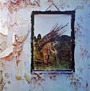 LP Led Zeppelin ‎– Led Zeppelin IV (Rozevírací obal. Deska mírně ohraná, jemné vlásenky. Na čelní straně obalu stopa po samolepce 1x3 cm. Na zadní straně trošku vytlačený kotouč. Celkově pěkný stav.)