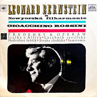 LP Leonard Bernstein, NY Filharmonie, G.Rossini – Předehry K Operám (Deska ve velmi pěkném stavu.)