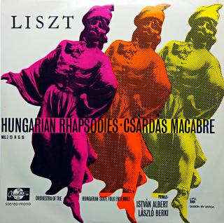 LP Liszt, László Berki, István Albert ‎– Hungarian Rhapsodies (Deska i obal jsou ve velmi pěkném stavu.)