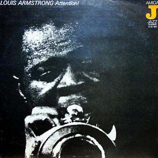 LP Louis Armstrong ‎– Attention! (Deska v pěkném stavu s jemnými vlásenkami. Obal taky jen lehce obnošený (Album, Germany, 1976, Jazz))