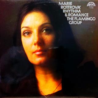 LP Marie Rottrová, The Flamingo Group – Rhythm &amp; Romance (Deska je v krásném a lesklém stavu, jen pár velmi jemných vlásenek pod ostrým světlem. Bezvadný a čistý zvuk i v pasážích mezi skladbami. Obal je lesklý a v perfekním stavu.)