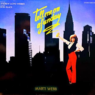LP Marti Webb – Tell Me On A Sunday (Deska je v krásném a lesklém stavu s několika jemnými vlásenkami. Hraje bezvadně, výborný a čistý zvuk. Obal je taky krásný a lesklý, pouze velmi lehké stopy používání.)