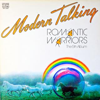 LP Modern Talking ‎– Romantic Warriors - The 5th Album (Deska i obal jsou v krásném stavu. Jen pár ultra-jemných vlásenek pod ostrým světlem a velmi lehké  stopy času  na obalu.)