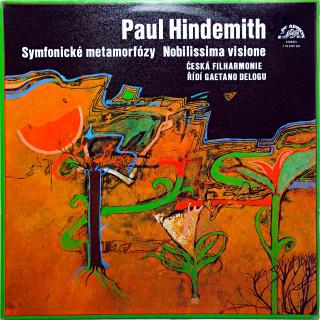 LP Paul Hindemith ‎– Symfonické Metamorfózy / Nobilissima Visione (Deska i obal jsou v pěkném stavu, pouze velmi jemné vlásenky.)