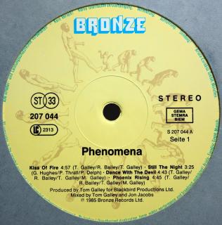 LP Phenomena ‎– Phenomena (Bez originálního obalu. Má lehce obnošený tvrdý obal bez potisku. Deska mírně ohraná s vlásenkami.)