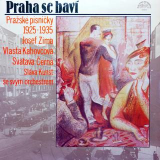 LP Praha Se Baví (Pražské Písničky 1925-1935) (Deska lehce ohraná, jemné vlásenky. Obal ve velmi pěkném stavu.)