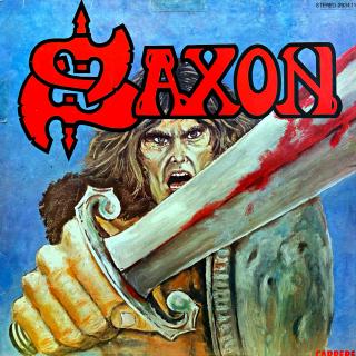 LP Saxon ‎– Saxon (Deska je mírně ohraná, mnoho jemných vlásenek a pár velmi jemných kosmetických oděrek. Hraje dobře s mírným praskotem v záznamu. Obal je na třech místech spravený lep. páskou viz foto, ale potisk je z obou stran pěkný.)